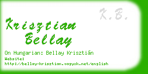 krisztian bellay business card